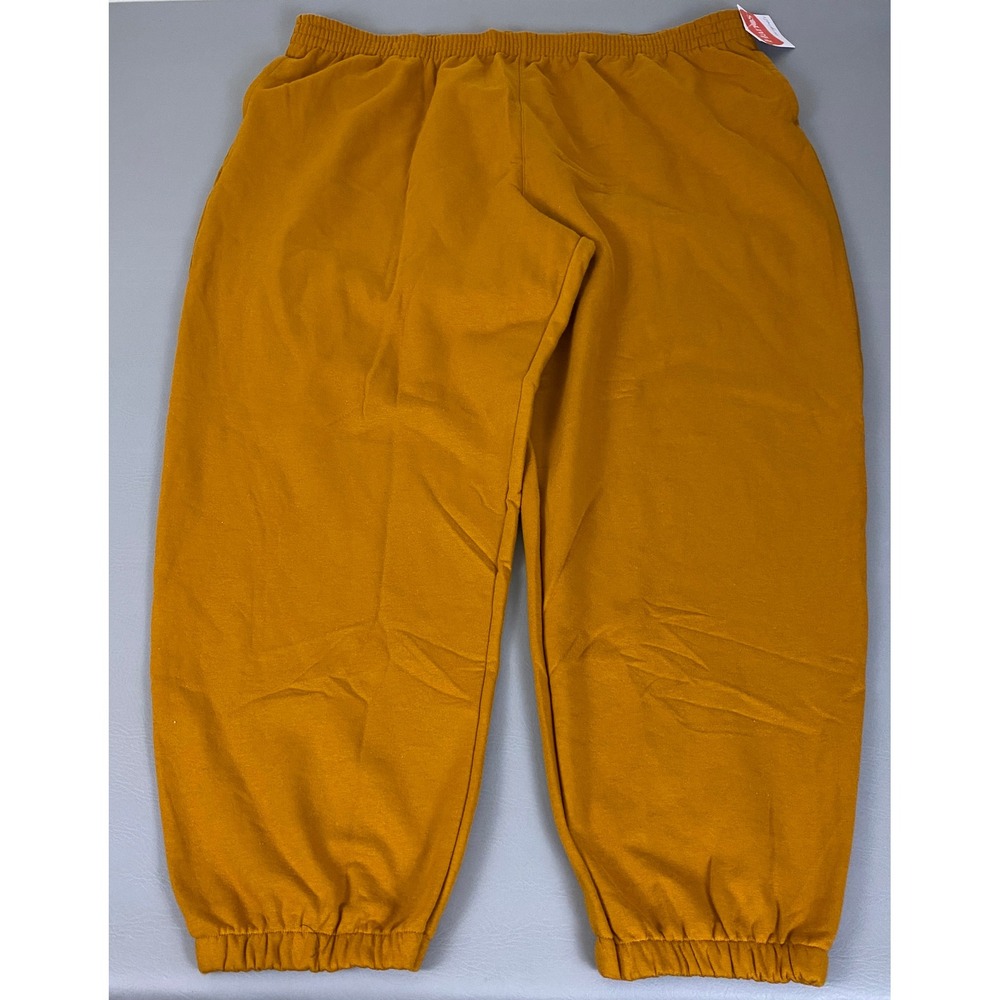 Hanes Sweatpants Womens Plus Size 4X Gold Yellow Fleece Elastic Waist New NWT